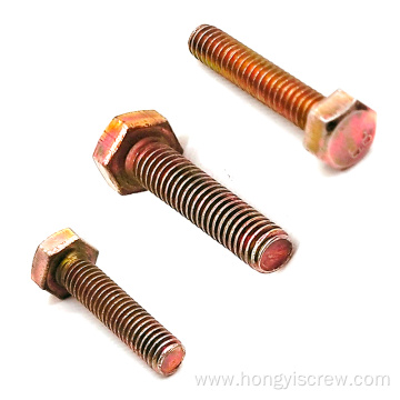 Color Galvanized Hex Bolts With Half Thread